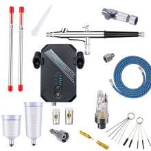 XLS-G00A Model Airbrush Air Pump Airbrush Set Spray Paint Coloring Inkjet Printer Black Air Pump Set + 131 Set (US)