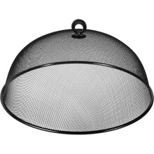 BBQs Essential, Genanvendelige, Let Rengørbare Madbeskyttere, Rustbestandigt Rustfrit Stålnet til Udendørs Spisning (Sort)