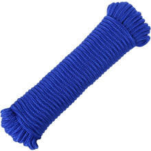 Cuerda multiusos de polipropileno trenzado en forma de diamante, color azul, para diversas aplicaciones en interiores y exteriores, incluyendo