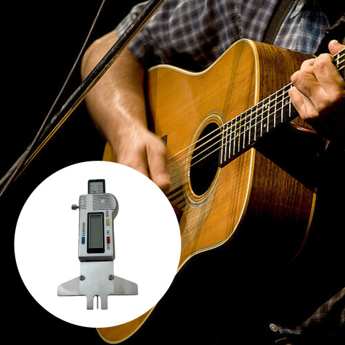 Professional Guitar Digital String Distance Ruler with LCD 1