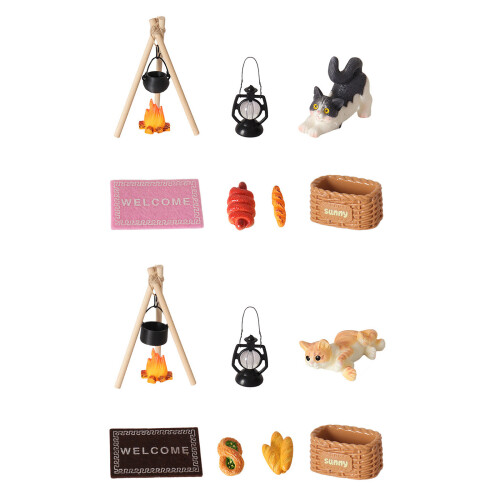 Tiny Wood Pile Campfire Set For Outdoor Camping Displays-B 1