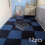 (Black 6, White 6, 30*30cm*1cm(12pcs)) 12pcs Velvety Braided Rectangular Rugs | Machine Made, Polyester, Hand Wash Only, Solid Color, Thickness 5