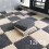 (Gray 6, camel 6, 30*30cm*1cm(12pcs)) 12pcs Velvety Braided Rectangular Rugs | Machine Made, Polyester, Hand Wash Only, Solid Color, Thickness 15