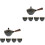 2Sets Portable Black Ceramic Tea Pot Rotatory Design Heat Resistant 3