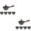 2Sets Portable Black Ceramic Tea Pot Rotatory Design Heat Resistant 6
