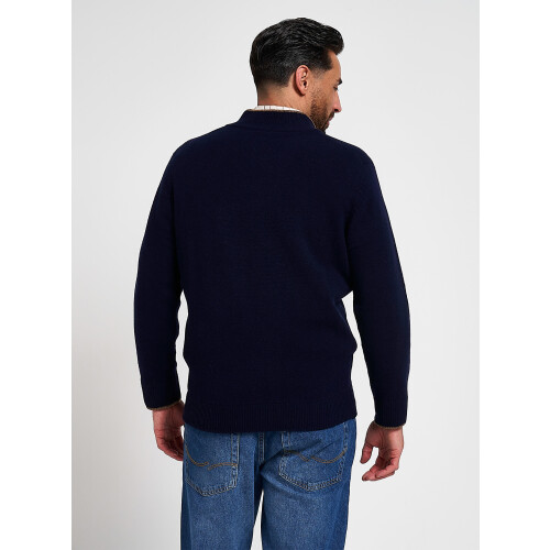 JACK PYKE Jack Pyke Ashcombe 100% Lambswool Zip Knit Jumper Pullover Navy Blue XXX-Large 2