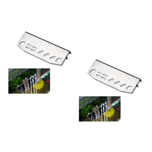 2Pcs Stainless Steel Aquarium Tools Holder Silver Anti-Rust 1