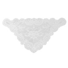 Elegant Lace Detailing Scarf Suitable for Outdoor Event-White