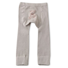 Smooth Comfortable Cotton Baby Tights for Vigorous-Khaki L