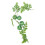 Faux Plastic Watermelon with Vine for Kitchen Party Decor Green 1