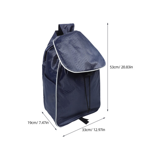 Blue Reusable Folding Shopping Trolley Bag Oxford Material 1