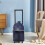 Blue Reusable Folding Shopping Trolley Bag Oxford Material 3