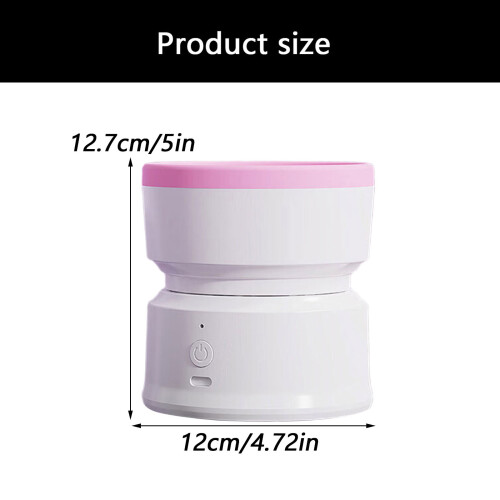 Cordless Makeup Brush Cleaner Machine USB Charging-Pink 2