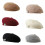 Luxury Beret Thickened Winter Hat with Rhinestones Decors-White 2