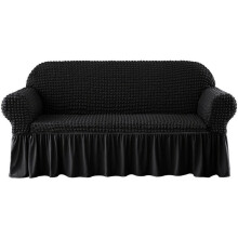 3D bubble lattice stretch sofa cover loveseat with skirt