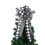 Black and White Plaid Christmas Tree Top Bow 1