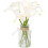 White Artificial Calla Lilies in Glass Vase, 7-Piece 1
