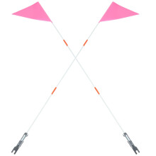 Rosa sykkelflagg med stang for sparkesykler og sykler