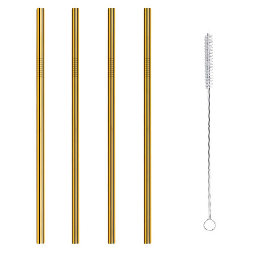 4-pack sugrör i rostfritt stål 28 cm