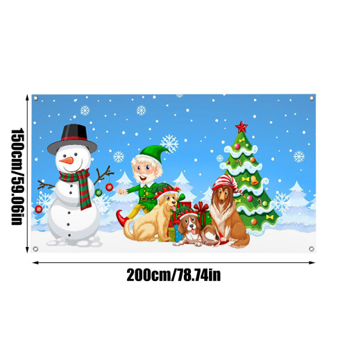 Christmas garage decoration cloth banner tapestry 1