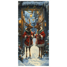 Christmas snowman door tapestry decoration 1 piece