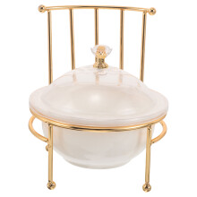 Golden Acrylic Chair Shaped Candy Box Moisture-Proof Wedding Gift