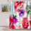 Cortina de chuveiro floral de 72x72 polegadas com 12 ganchos. 1