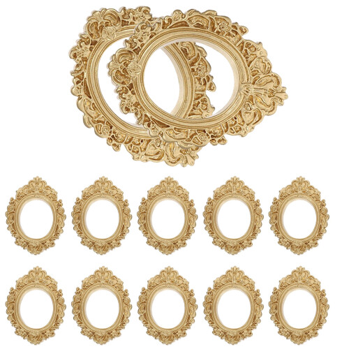 Σετ κορνιζών φωτογραφιών Golden Mini Resin – 12 τεμάχια
