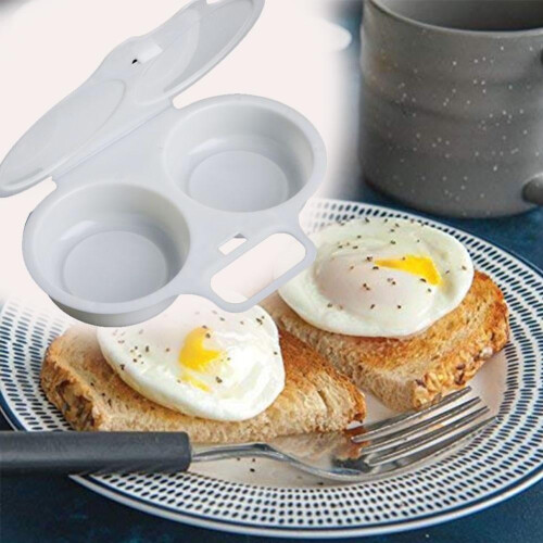 Microwave Egg Poacher Silicone 2-Cavity Set