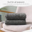 Dark Grey Jacquard Leaf Throw Blanket 50 x 70 in 5