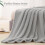 Fuzzy Fleece Throw Blanket 60x80 in, Light Grey 5
