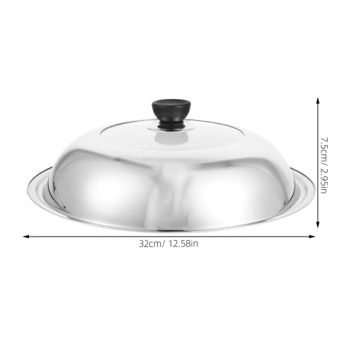 Καπάκι τηγανιού από ανοξείδωτο ατσάλι 32x32cm Universal Fit 1
