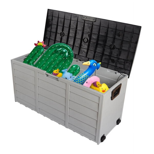 75-Gallon Outdoor Storage Box, Weatherproof Deck Box 2