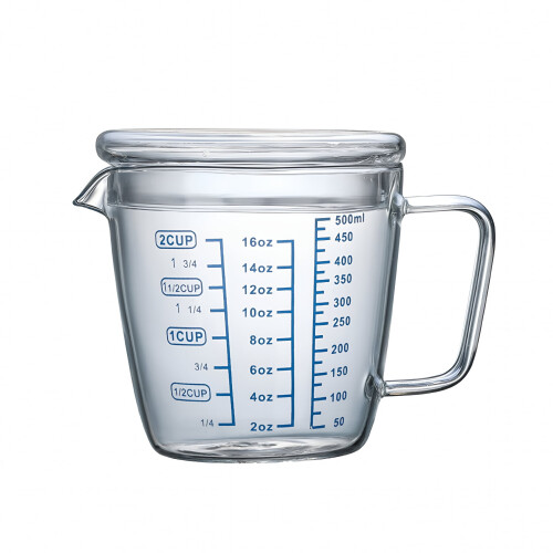 Messbecher aus Glas mit Deckel, 250 ml oder 500 ml 1