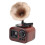 Fonografo vintage, mini carillon marrone 4