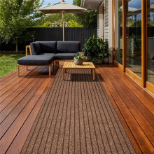 (Brown, 50*600cm/19.7*236.2inch) 1 Roll Heavy-Duty 50.04cm x 6.0meter Runner Mat, Nordic-Inspired Super Absorbent Geometric Pattern, Anti-Slip