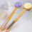 Relaxing Massage Bath Brush Using Silicone Flocking Head-Purple 7