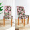 4er-Set Stretch-Stuhlhussen mit Blumenmuster 4