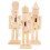 Holz-Nussknacker-Statue, unbemalt, Weihnachtsfiguren-Set (3er-Pack) 4