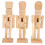 Holz-Nussknacker-Statue, unbemalt, Weihnachtsfiguren-Set (3er-Pack) 5