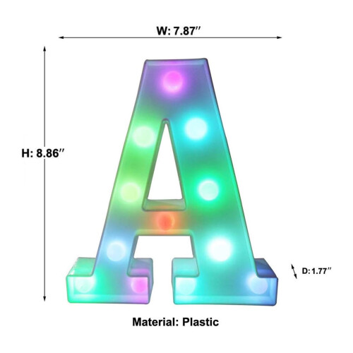 Lettres lumineuses LED avec télécommande, 12 pièces 2