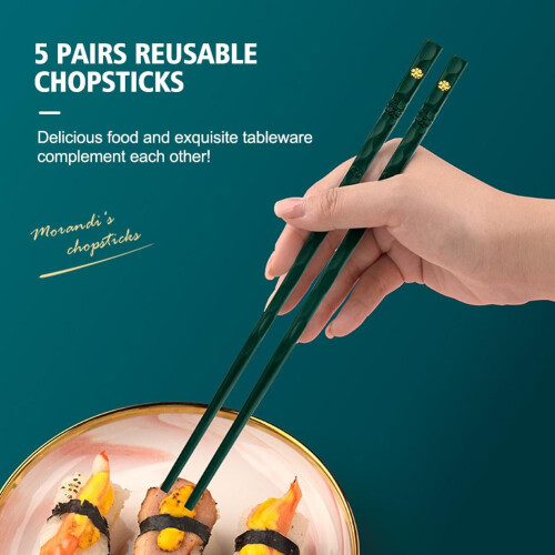 Paar wiederverwendbare Fiberglas-Essstäbchen 2