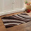 (40cmX60cm(15.7inX23.62in)) Mat, Brown Line Pattern Slip-Resistant Corridor Balcony Polyester Mat, Thickened, 2