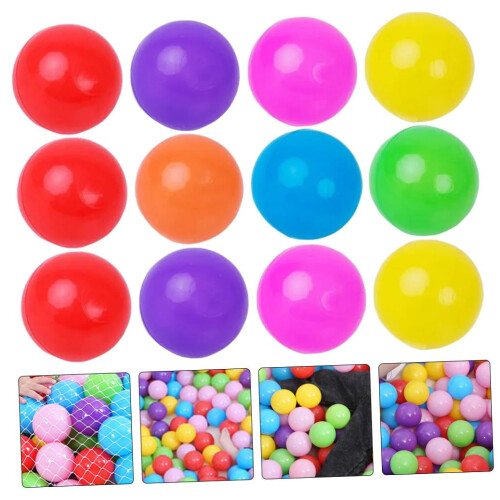 100pcs Round Plastic Ball Pit Balls Assorted Colours 2