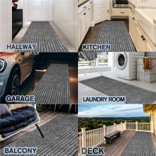 (Grey, 40*150cm) 1pc Non-slip kitchen carpets, rubber mats, door mats, hallway carpets, indoor/outdoor runner rugs, 40-50cm