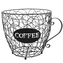 Porta Capsule Espresso Nero Metallico Per Piano Cucina