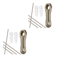2Pcs Travel Clothesline Heavy Duty Transparent Non-Slip Outdoor Rope