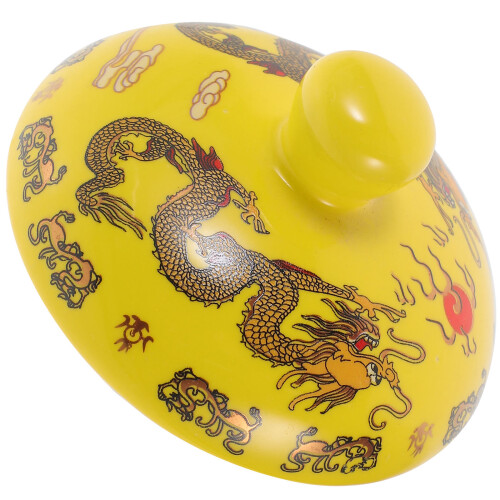 Yellow Ceramic Teapot Lid Replacement Cover for Home Tea Cups