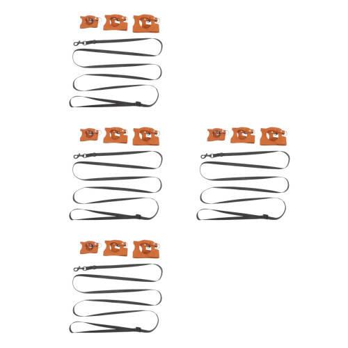 4Sets Lightweight Brown Lizard Harness and Leash Set for Outdoor Use 2