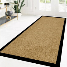 (Beige, 80x300 cm - X Large Runner) 1pc Indoor/Outdoor Rug – Plain Twist All-Weather PVC Rubber Design – Heavy-Duty, Waterproof